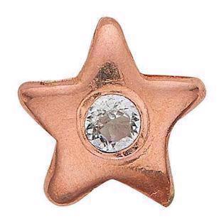 Christina Collect rosa gullbelagt 925 sterling sølv Topaz Star Liten rosa gullbelagt stjerne med hvit topas, modell 603-R5